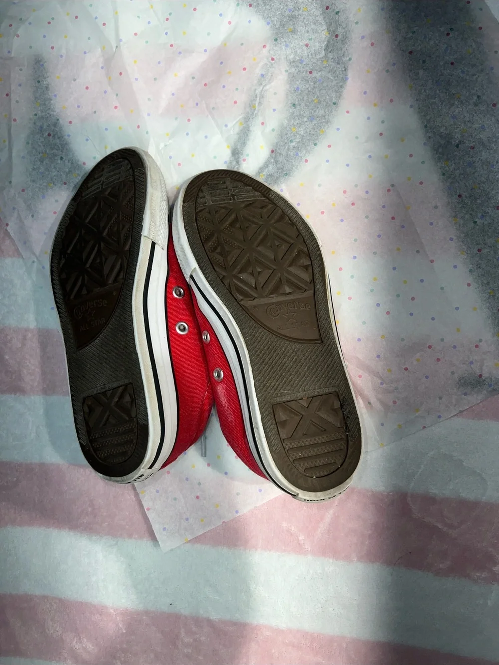 Converse Red and White Kids Sneakers